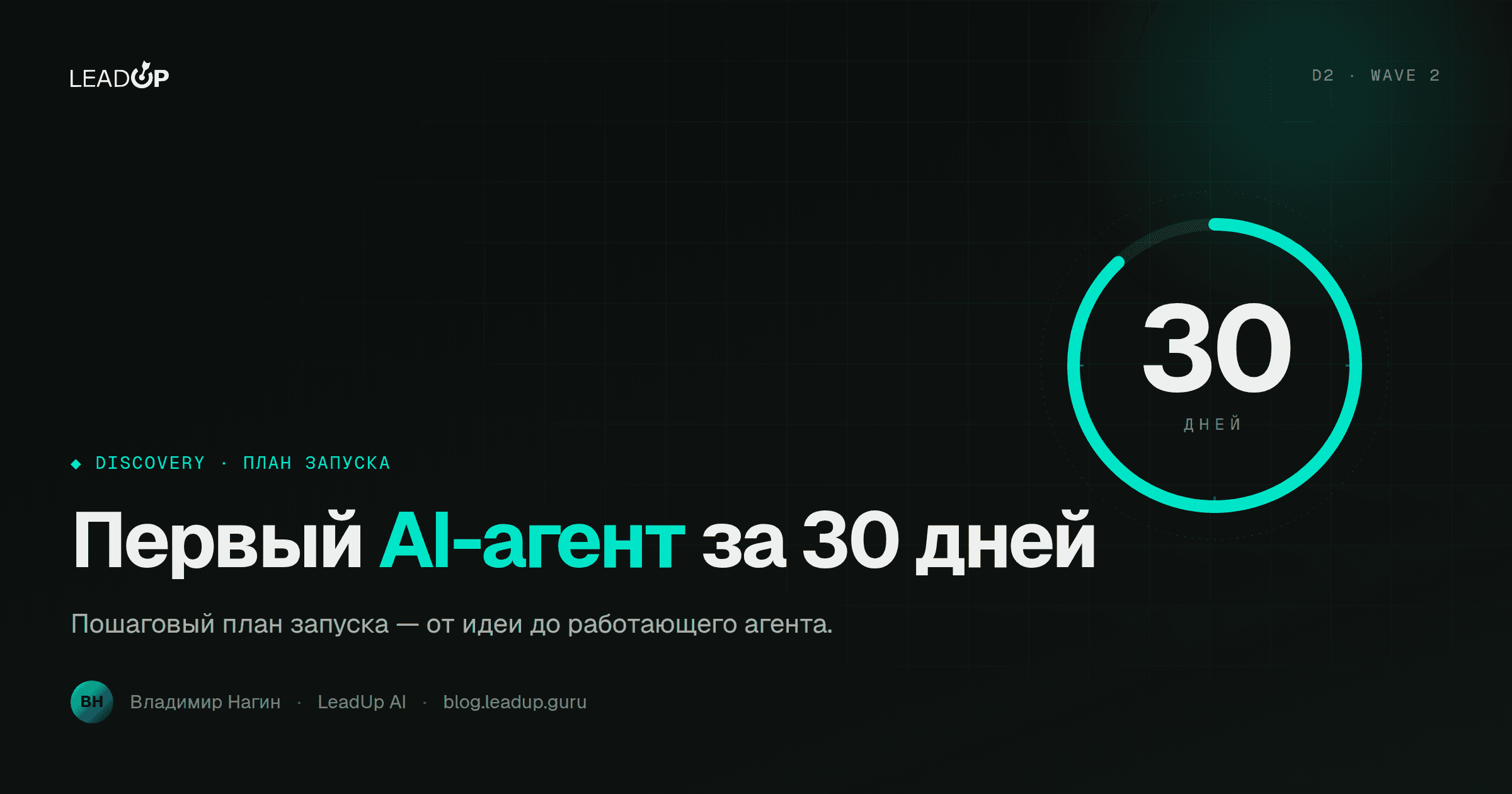 Первый AI-агент за 30 дней: пошаговый план запуска Первый AI-агент за 30 дней: пошаговый план запуска